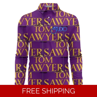 Le Studio Tom Sawyer Purple Custom 3D Long-Sleeved Polo Shirt